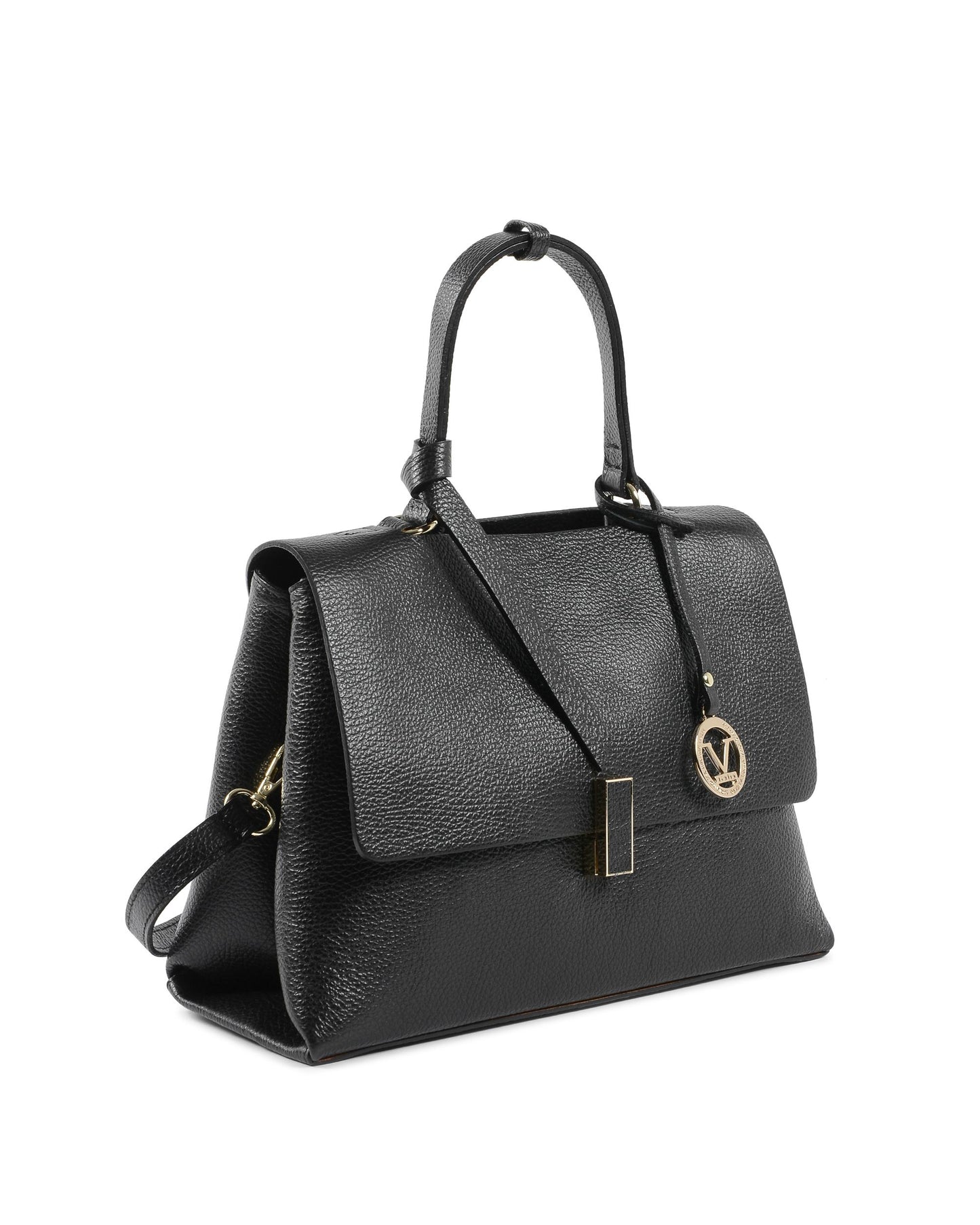 V Italia Womens Handbag Black 10520 DOLLARO NERO