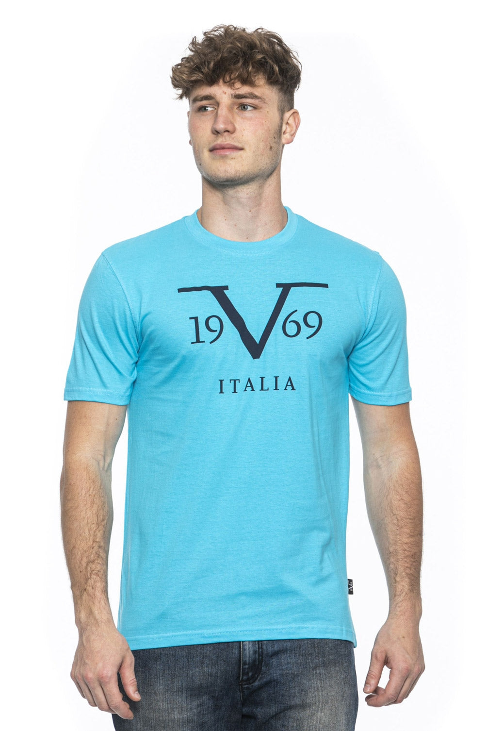 19V69 Italia Mens T-Shirt Light Blue RAYAN TURQUOISE